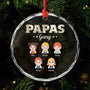 2317OGE1 papas gang weltkarte personalisierte glas ornamente papa opa 2317OKL0B