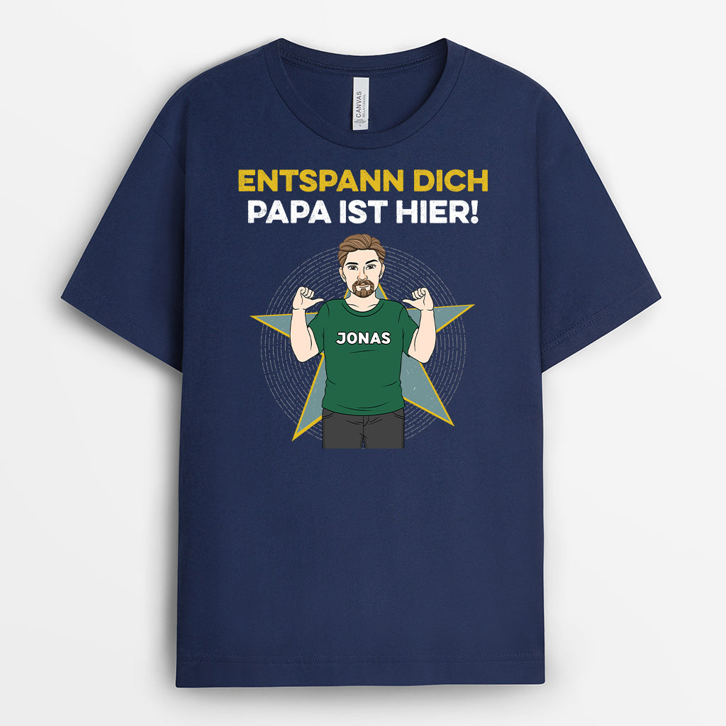 2334AGE2 personalisiertes entspann dich papa opa ist hier t shirt 2334a4d8b