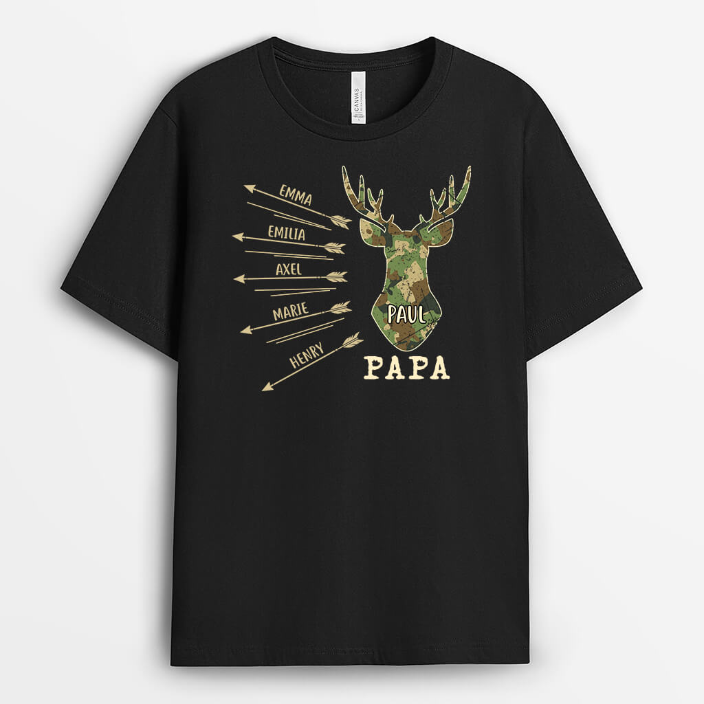 Hirsch Und Papa - Personalisiertes Geschenk | T-shirt für Papas