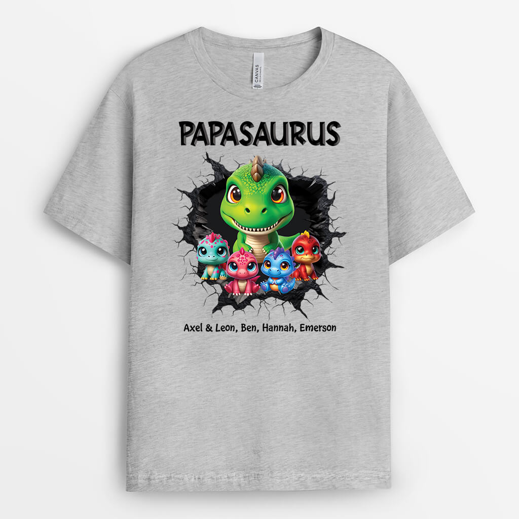 Papasaurus - Personalisiertes Geschenk | T-Shirt für Papas