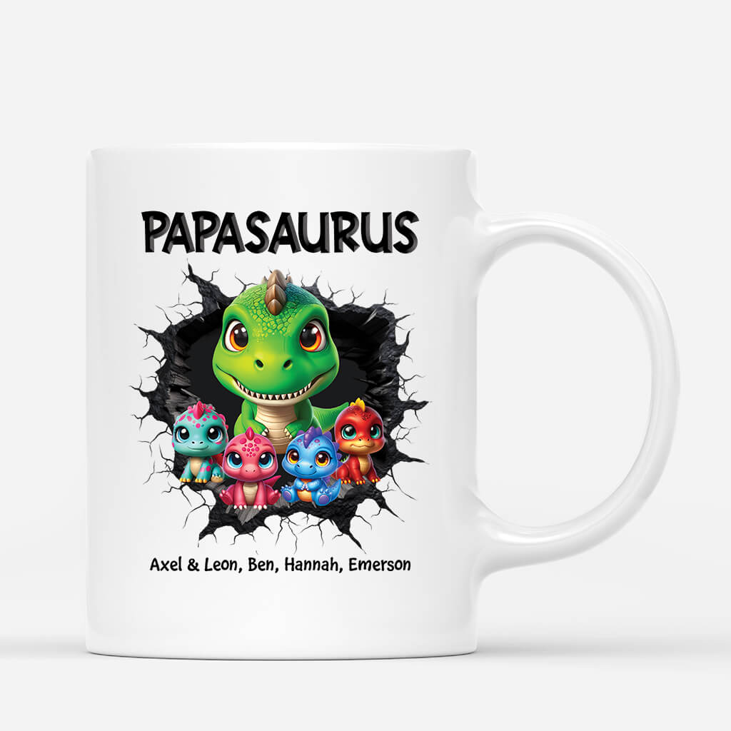 Papasaurus - Personalisiertes Geschenk | Tasse für Papas