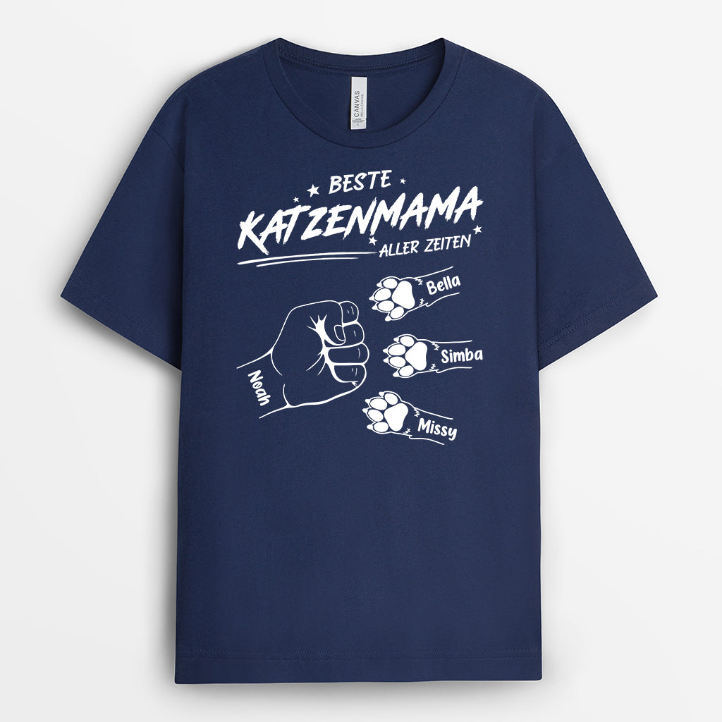 2353AGE2 personalisiertes bester katzenpapa beste katzenmama aller zeiten t shirt 2353a5e8d