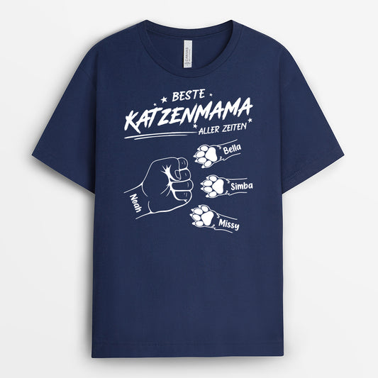 2353AGE2 personalisiertes bester katzenpapa beste katzenmama aller zeiten t shirt 2353a5e8d