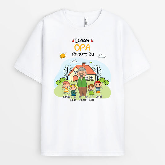 2361AGE1 personalisiertes dieser papa opa gehort zu t shirt 2361a588b