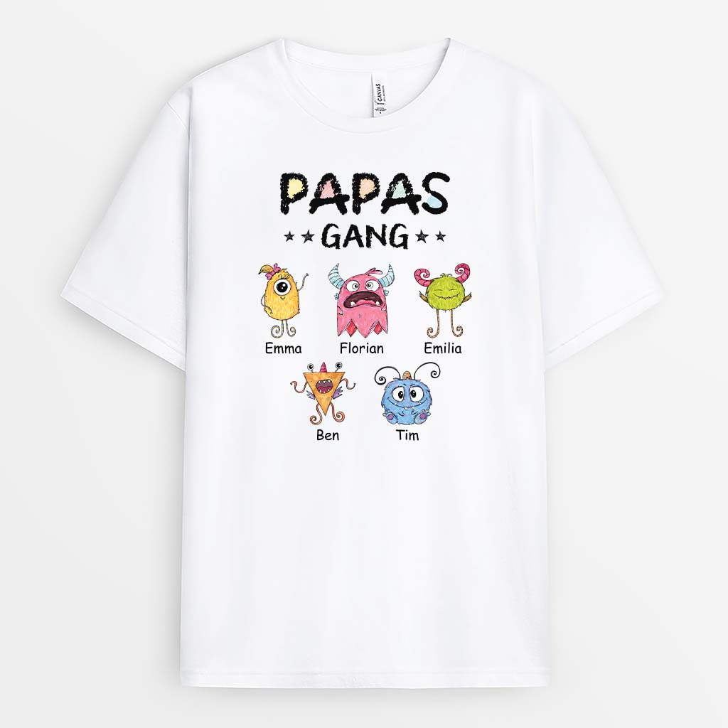 Papas/Opas Bande Monster - Personalisiertes Geschenk | T-shirt für Opas/Papas