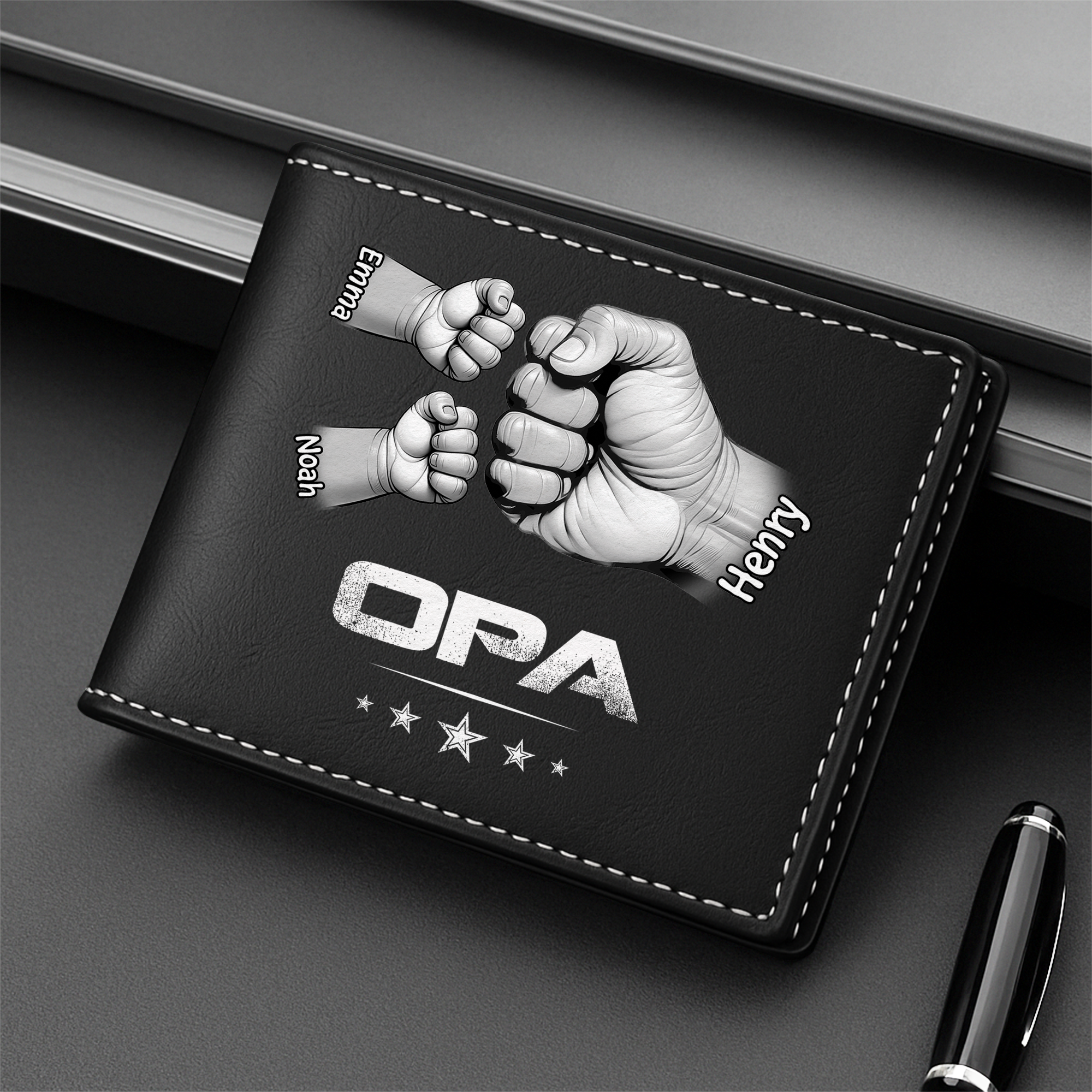 2407JGE2 papa mit fausten geldborse herren personalisiert_ 2407J5H5B