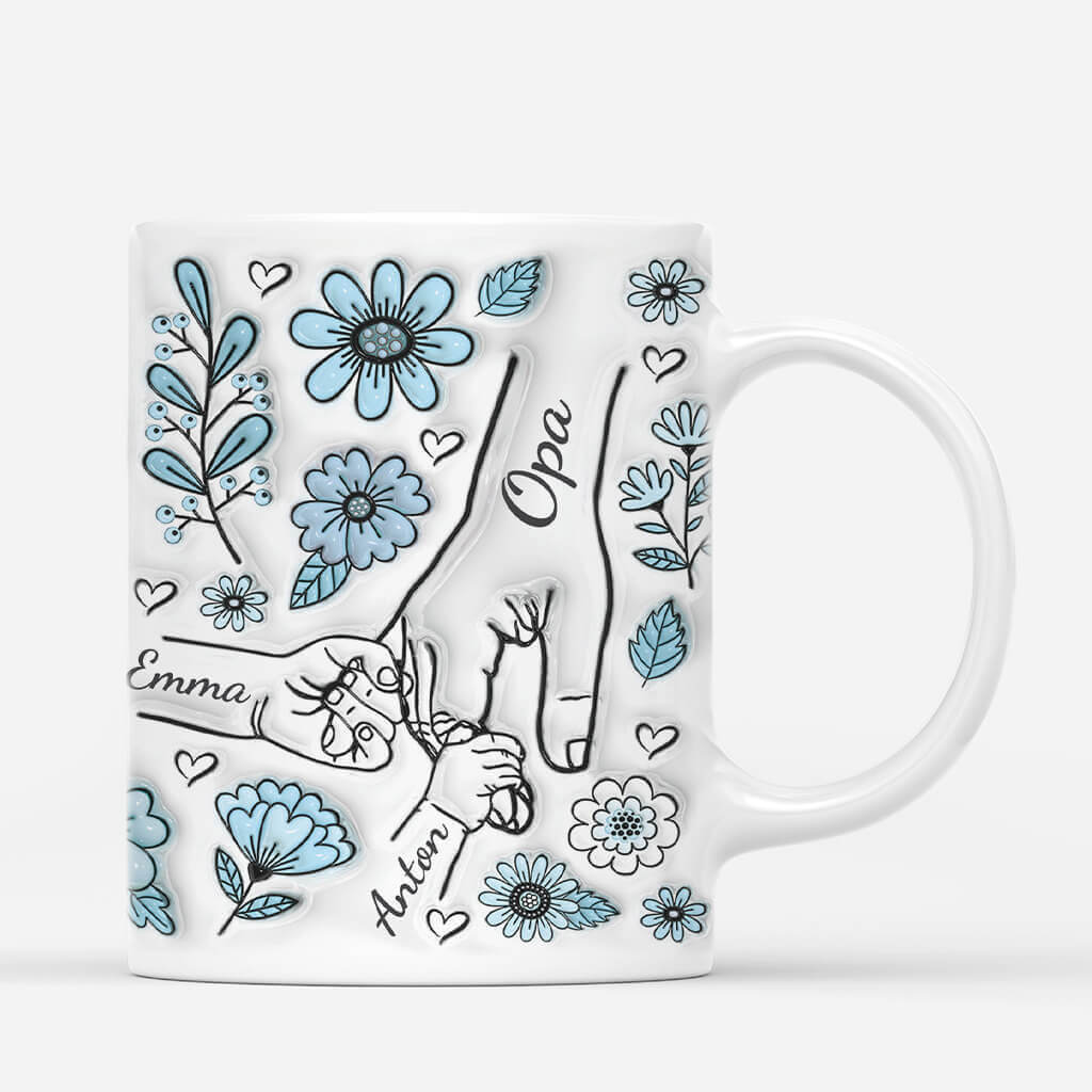 2408MGE2 opa papa und enkelkinder hand in hand  personalisierte tasse mit 3d inflated effekt fur omas_69f4e561 a19c 4f63 a1b3 4e00138fe256