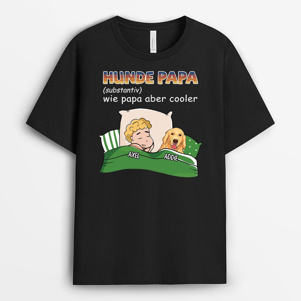 Hundepapa - Personalisiertes Geschenk | T-shirt für Hundeliebhaber