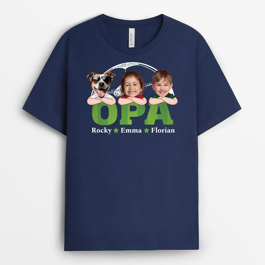 Papa Fußball - Personalisiertes Geschenk | T-Shirt für Papas