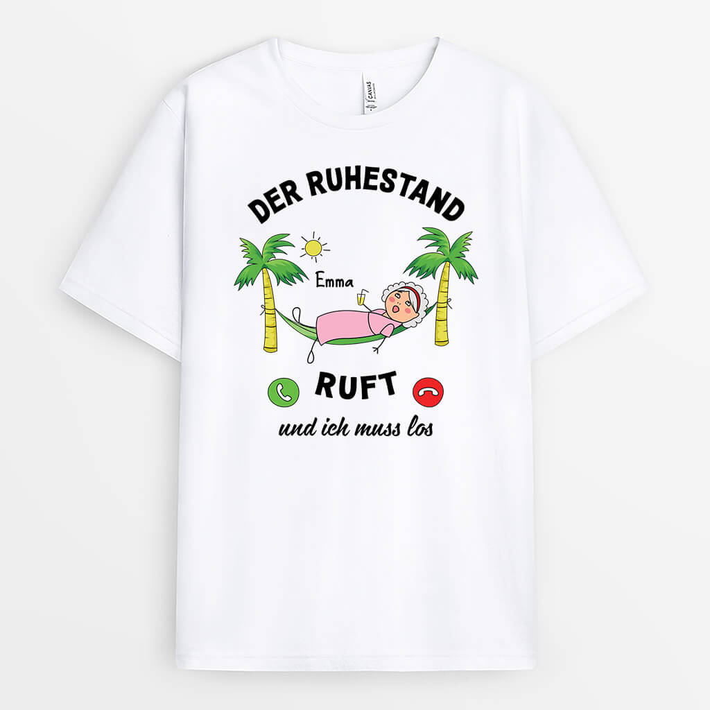 Der Ruhestand Ruft Und Ich Muss Los Frauen - Personalisiertes Geschenk | T-Shirt für Frauen