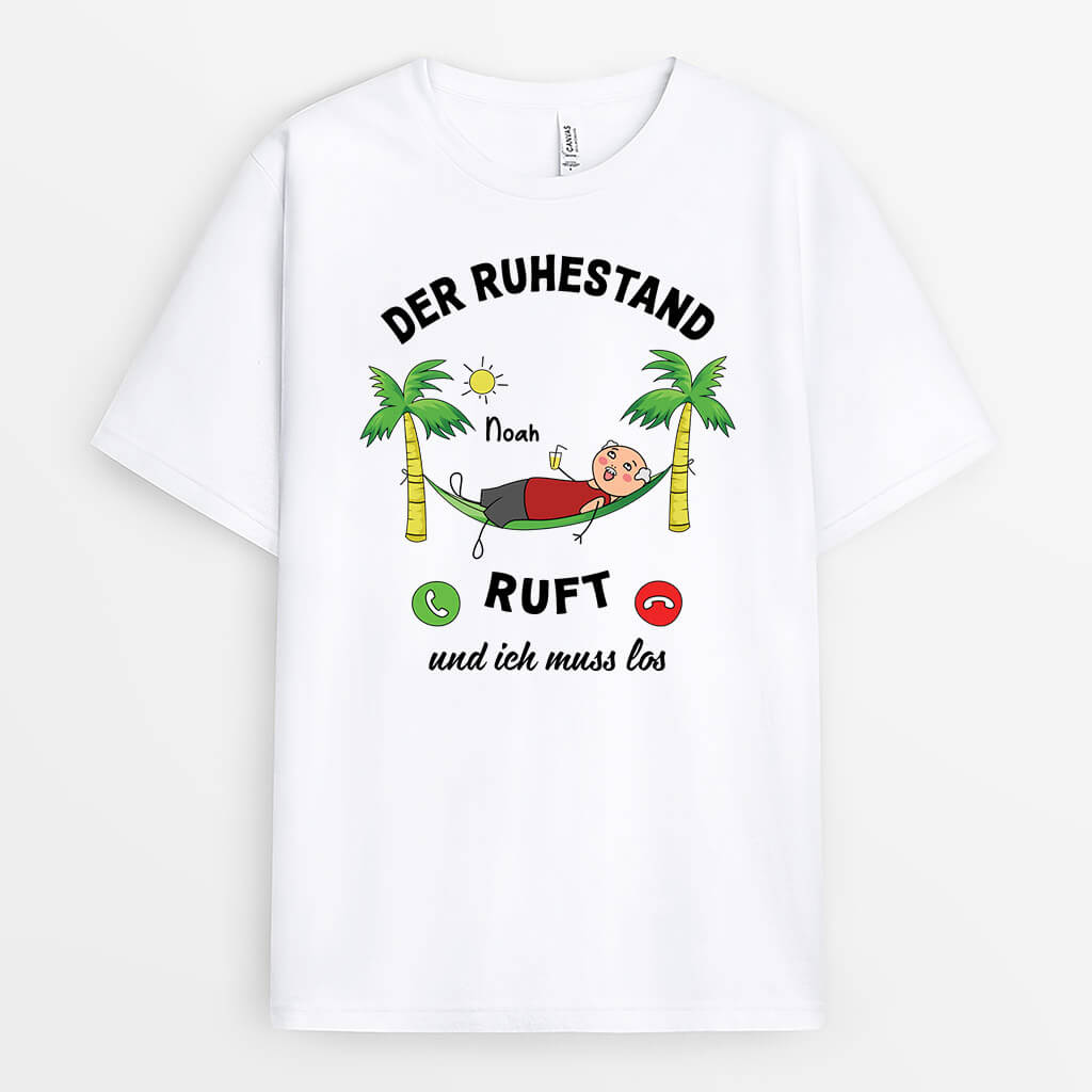 Der Ruhestand Ruft Und Ich Muss Los Männer - Personalisiertes Geschenk | T-Shirt für Herren