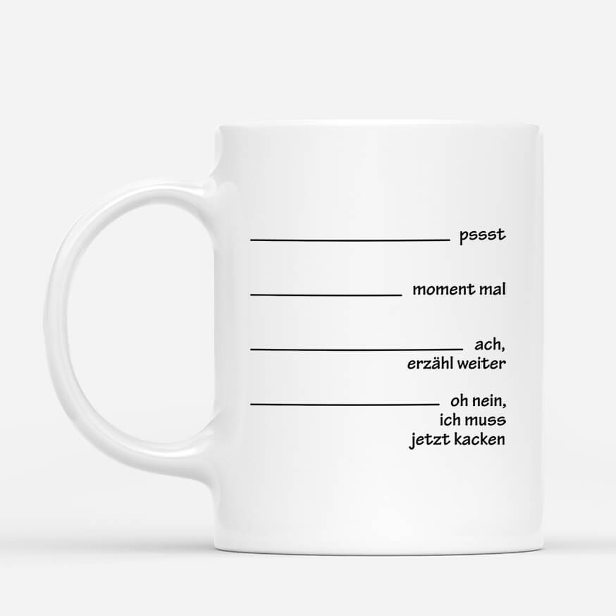 2542MGE3 personalisierte die klo pausen manner tasse