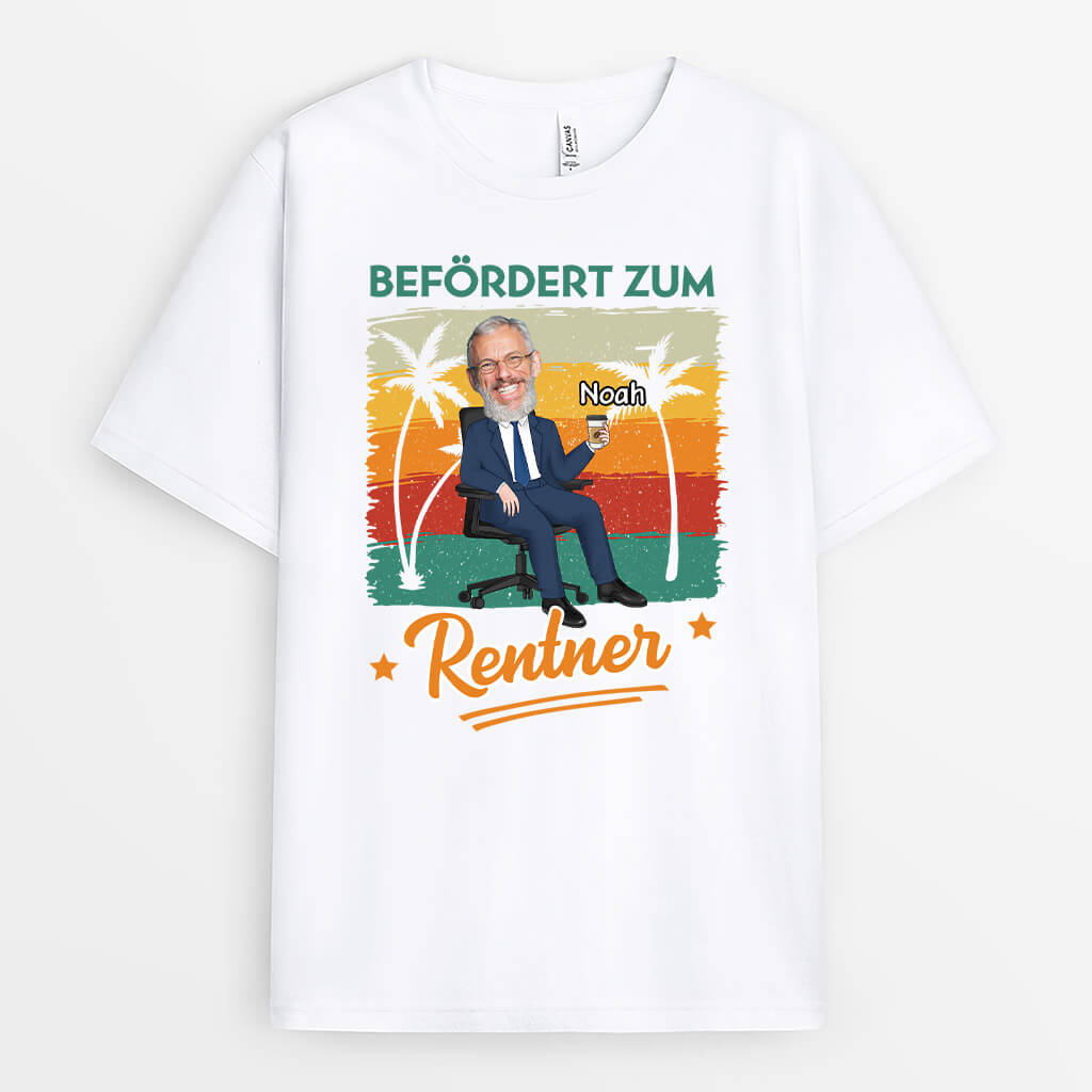 Befördert Zum Rentner - Personalisiertes Geschenk | T-Shirt für Herren