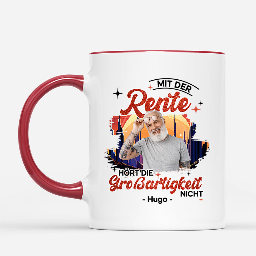 2545MGE2 personalisierte mit der rente hort die grossartigkeit nicht auf frauen tasse