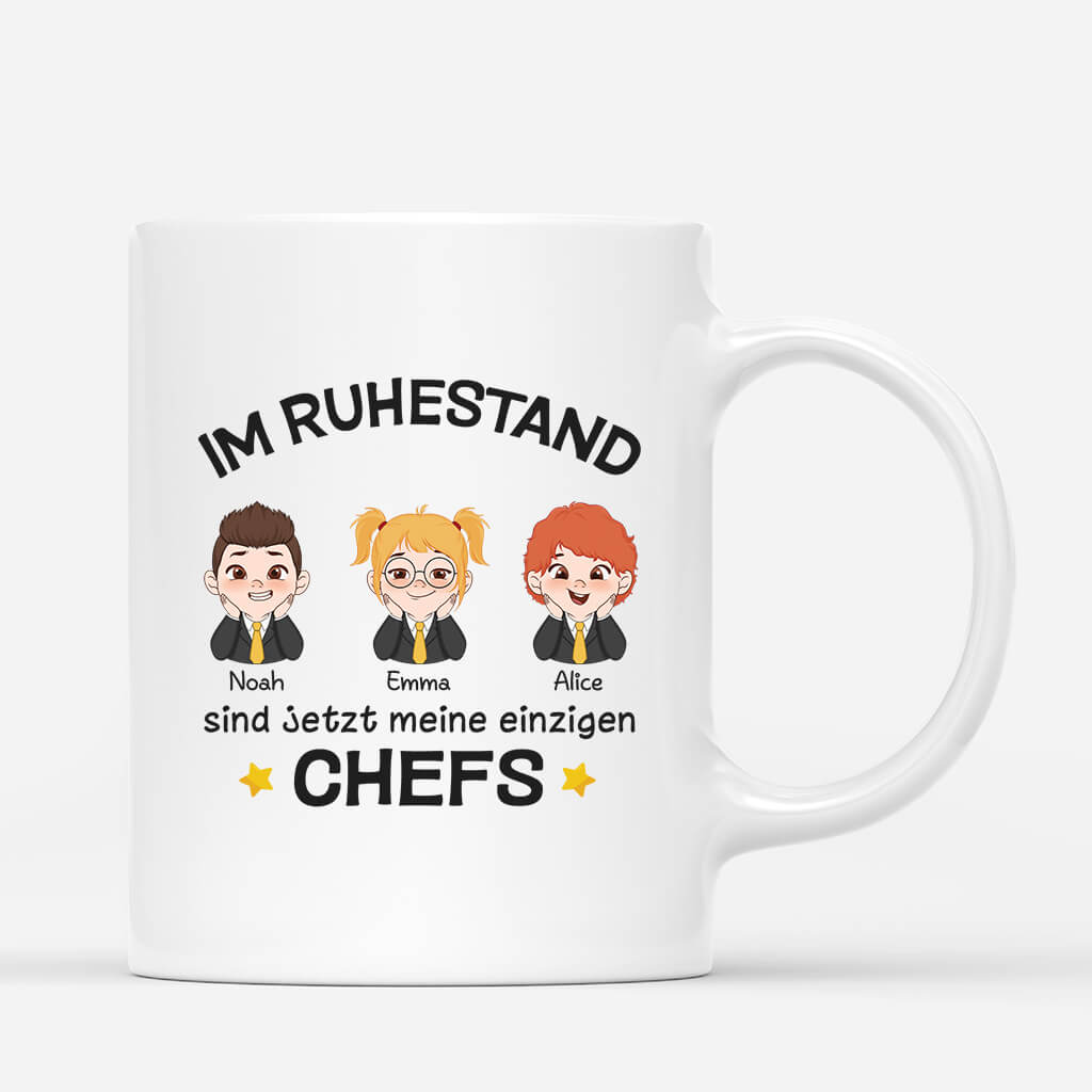 Im Ruhestand Enkeln und Großeltern - Personalisiertes Geschenk | Tasse für Großeltern