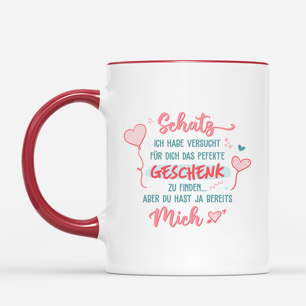 2568MGE3 personalisierte schatz du hast ja bereits mich tasse