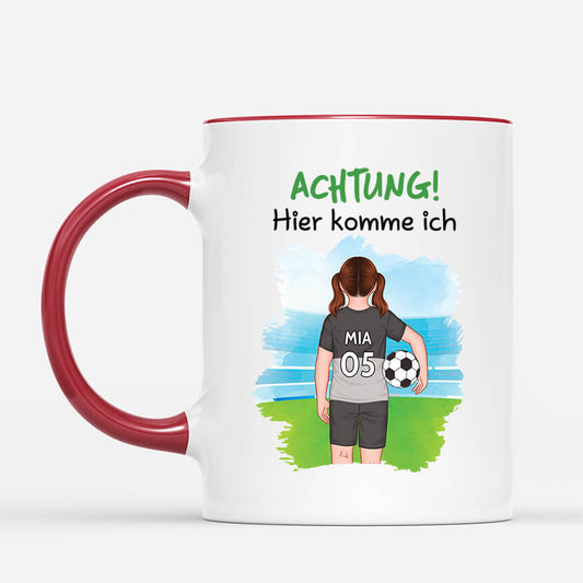 2589MGE2 personalisierte achtung hier komme ich tasse