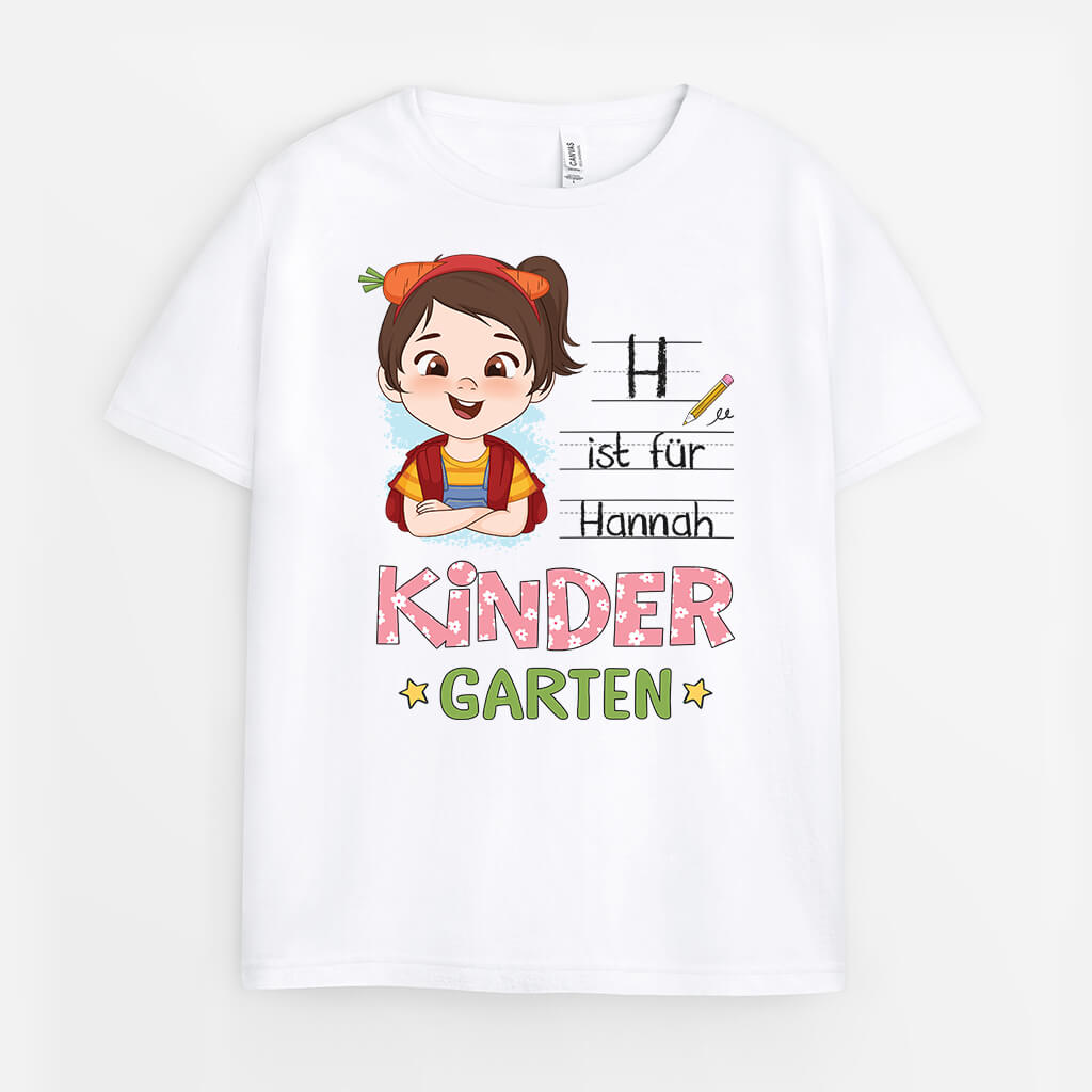 Kindernamen Und Kindergarten - Personalisiertes Geschenk | T-Shirt für Kinder