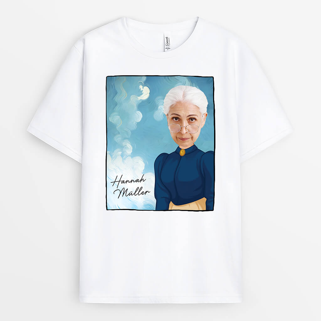 Gesicht Kunstliebhaber - Personalisiertes Geschenk | T-Shirt für Frauen