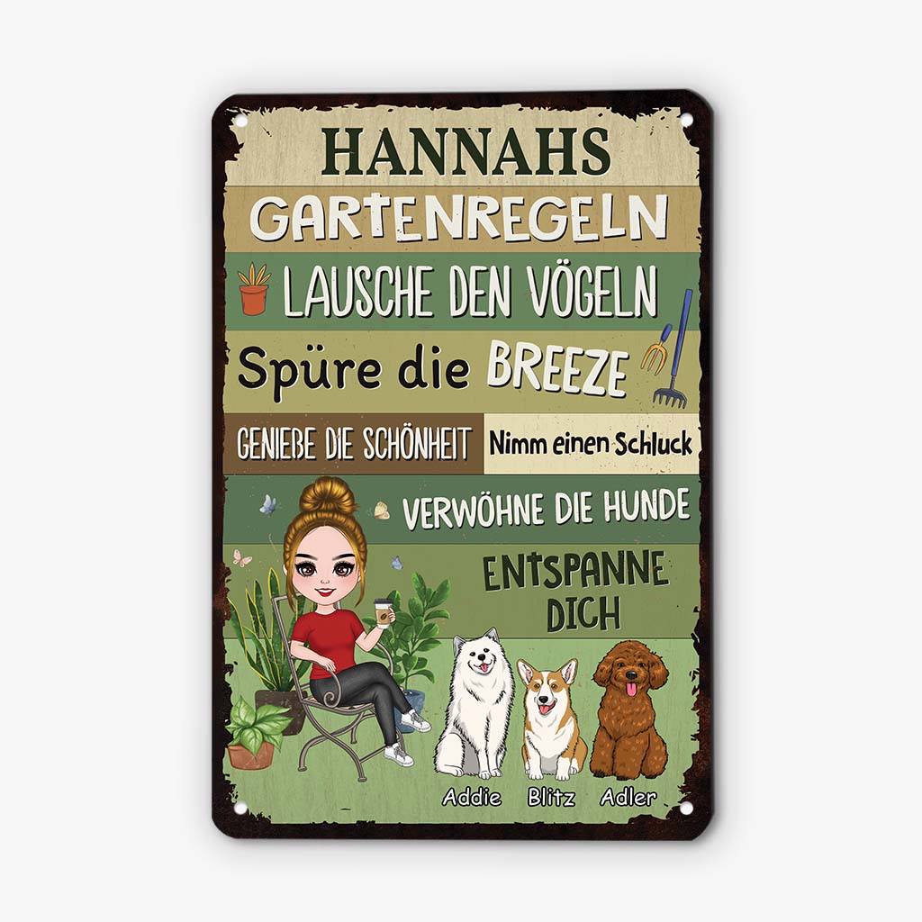 Verwöhne Die Hunde - Personalisiertes Geschenk | Türschild für Hundebeliebhaber