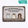 2645EGE2 bitte tur geschlossen halten  personalisiertes turschild fur katzenbeliebhaber