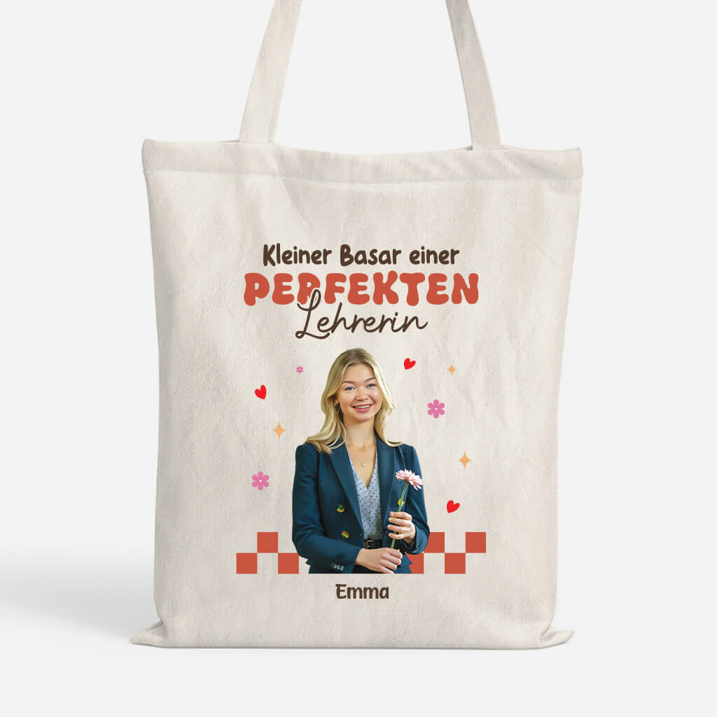 Kleiner Basar - Personalisiertes Geschenk | Tragetasche für Lehrerin