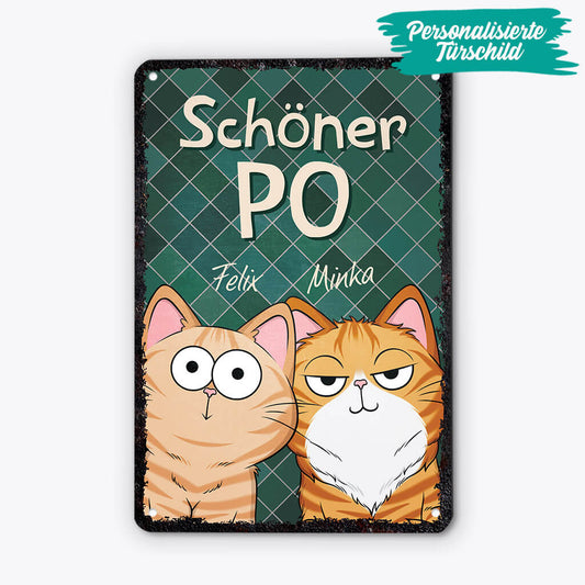 2657EGE2 schoner po  personalisiertes turschild fur katzenliebhaber