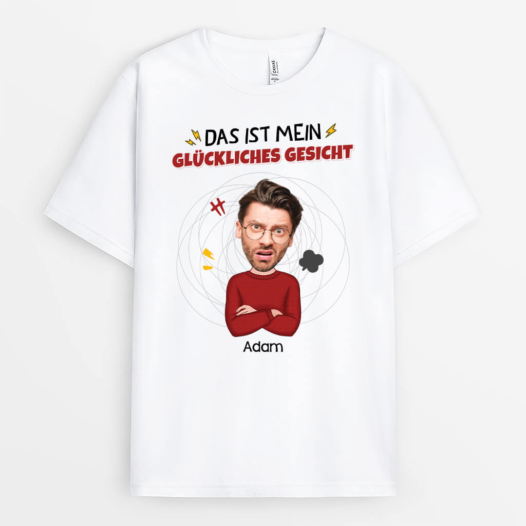 Das Ist Mein Glückliches Gesicht - Personalisiertes Geschenk | T-Shirt für Männer