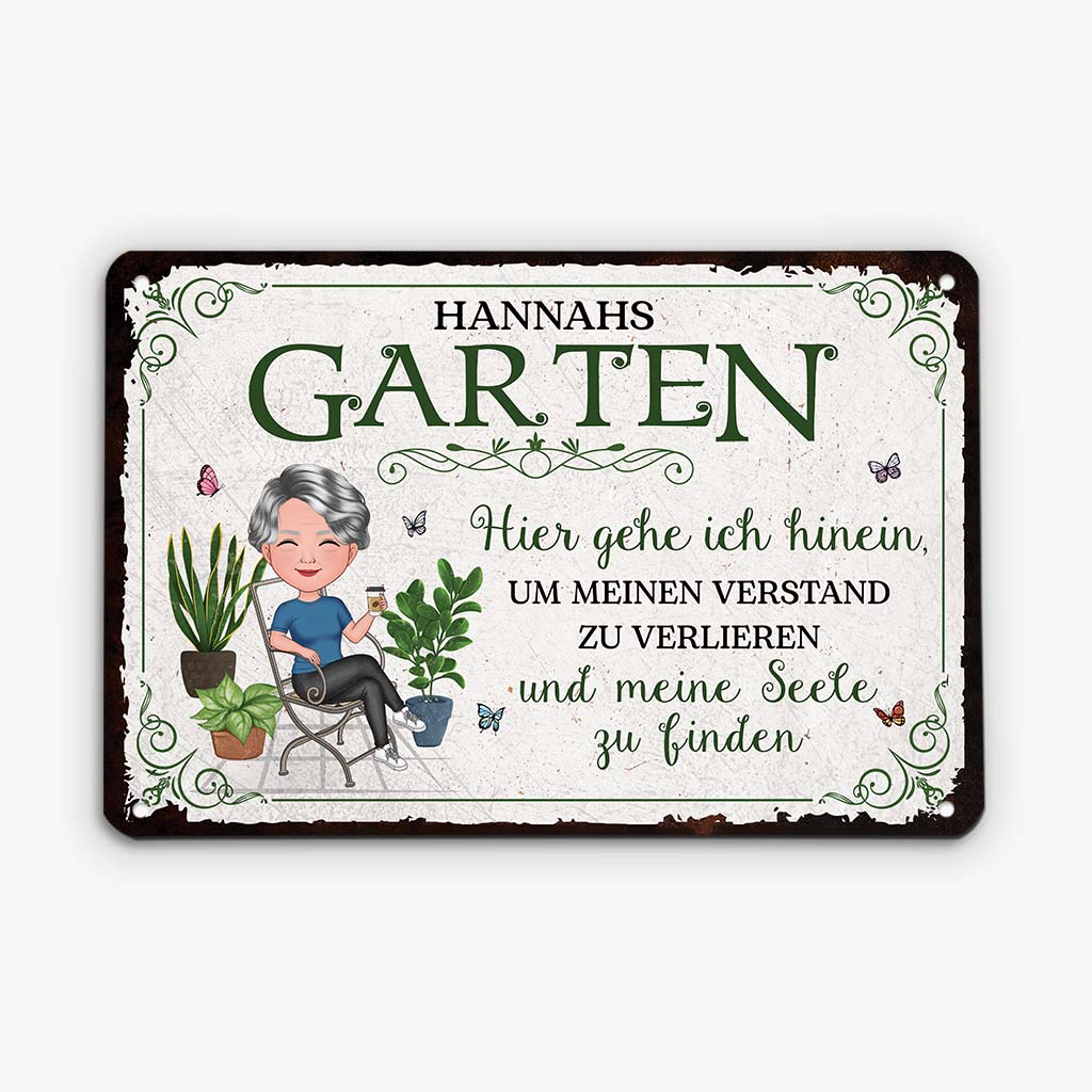 Garten Von ... - Personalisiertes Geschenk | Türschild für Frauen