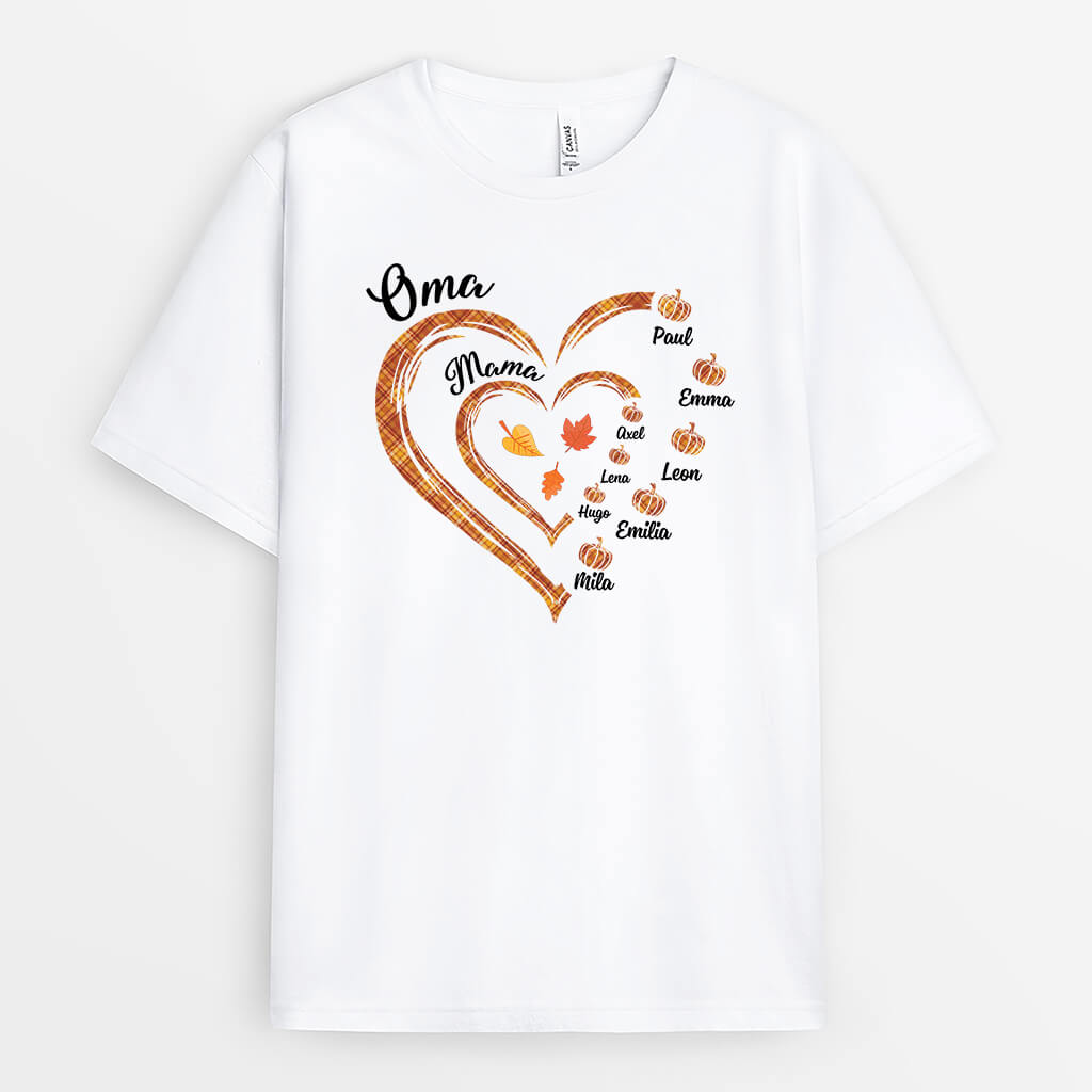 Das Herz Und Mama - Personalisiertes Geschenk | T-Shirt für Mamas