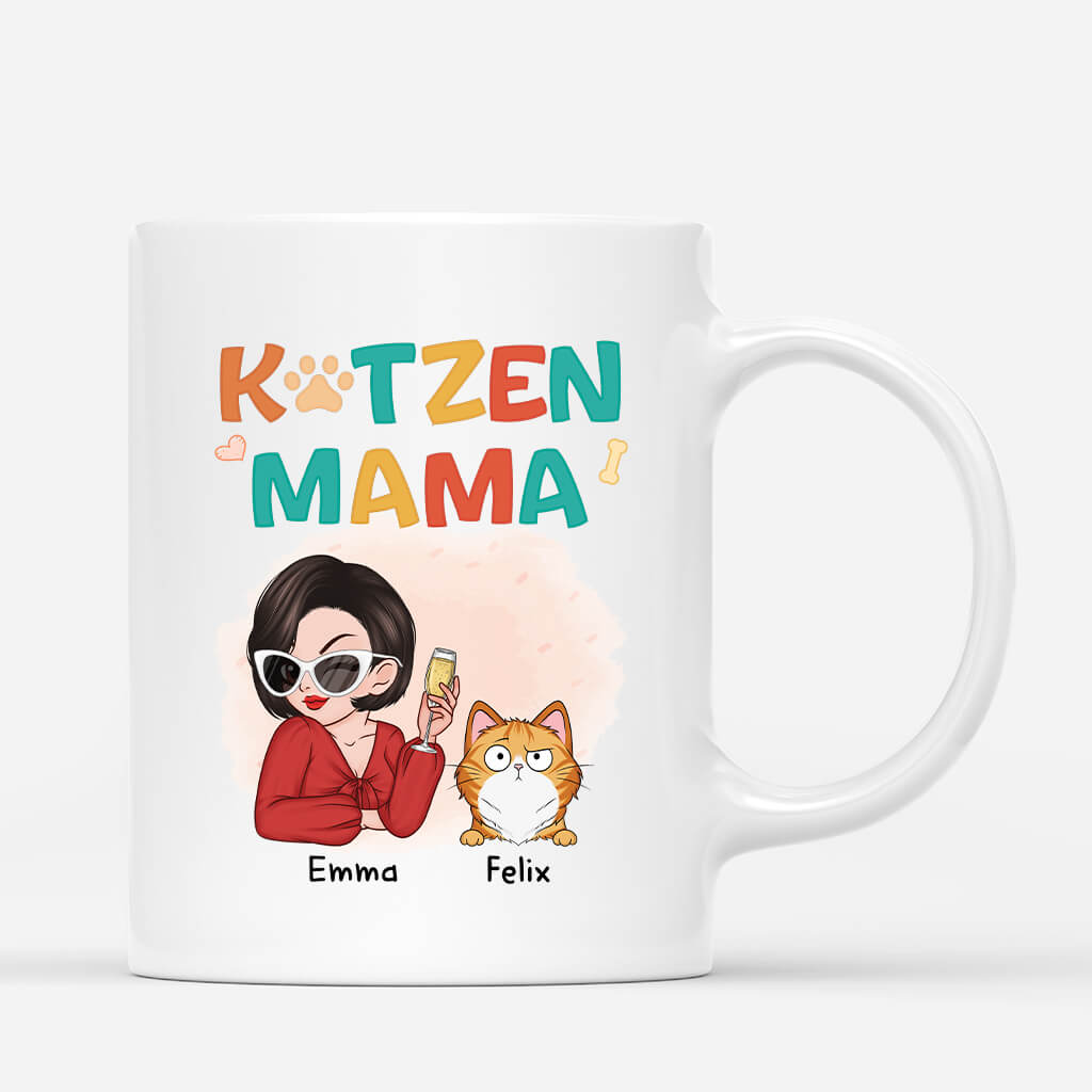 Katzenmama - Personalisiertes Geschenk | Tasse für Katzenliebhaber