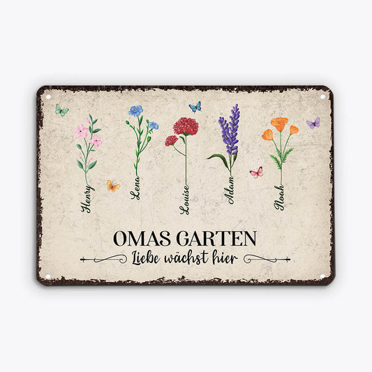 2714EGE1 omas garten hier wachst liebe  personalisiertes turschild fur omas_ee6f227c 9976 49d8 ae0e 15bf8a2677ca