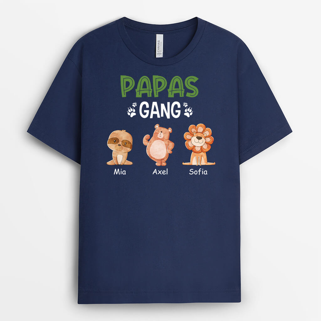 Papas Bande - Personalisiertes Geschenk | T-Shirt für Papas