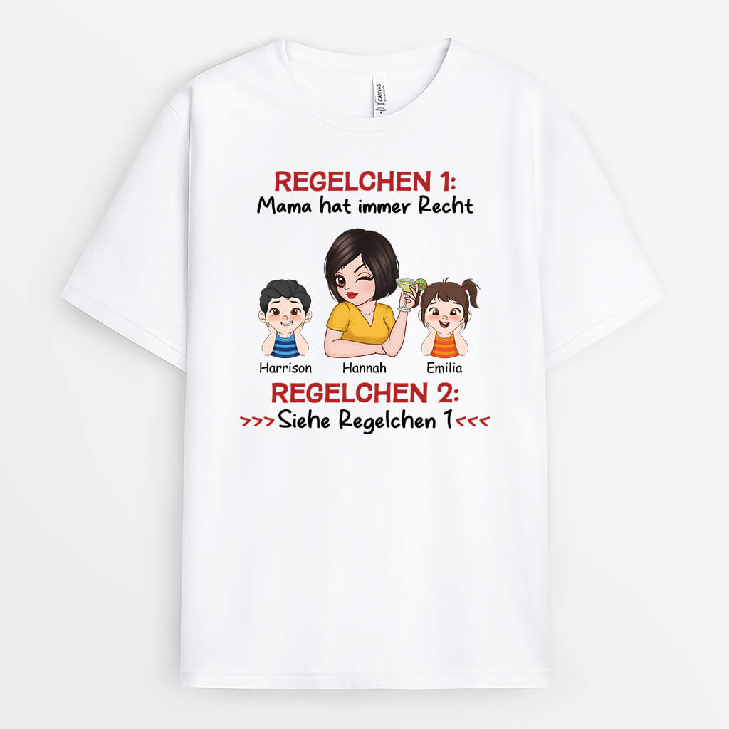 Mamas Regelchen - Personalisiertes Geschenk | T-Shirt für Mamas