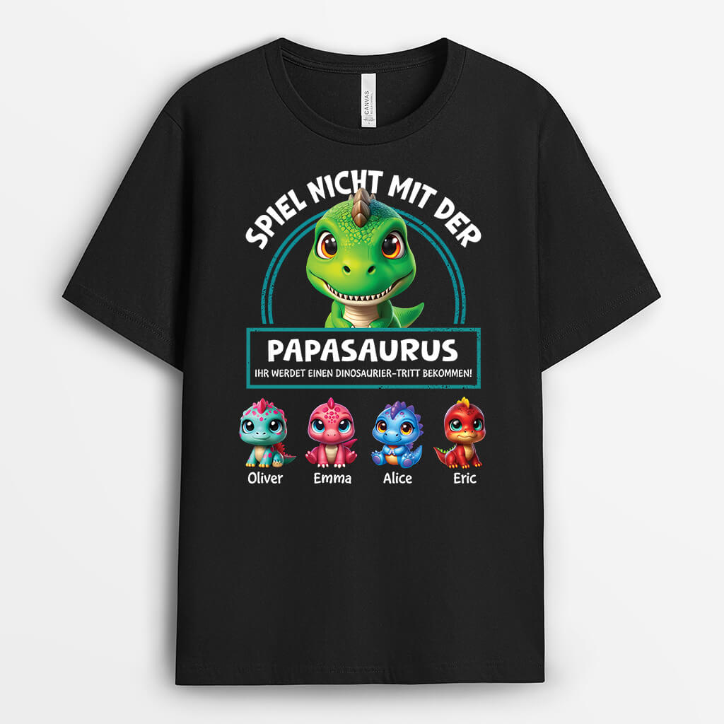 Papasaurus - Personalisiertes Geschenk | T-Shirt für Papas