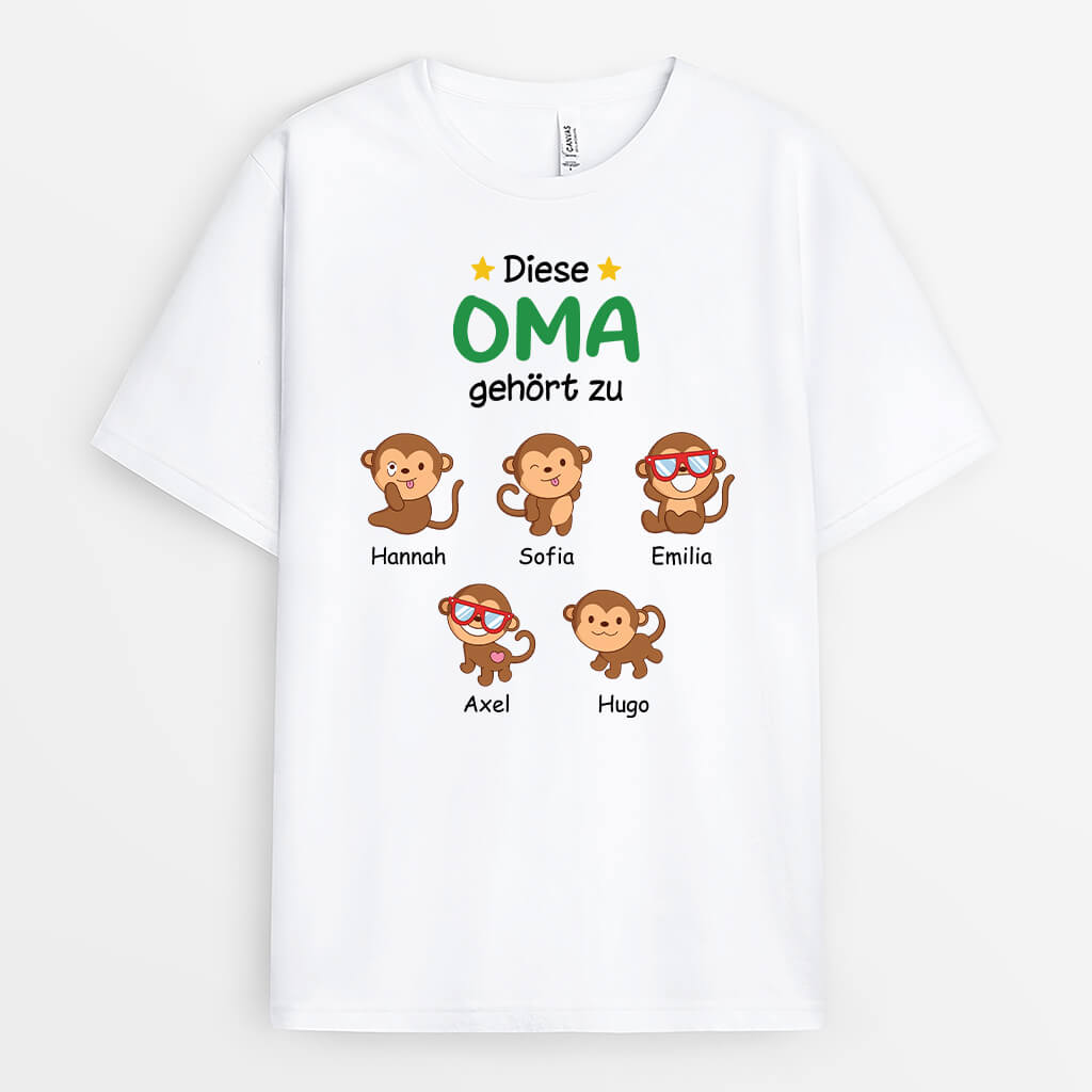 Diese Mama Gehört Zu ... Mit Affen - Personalisiertes Geschenk | T-shirt für Mamas