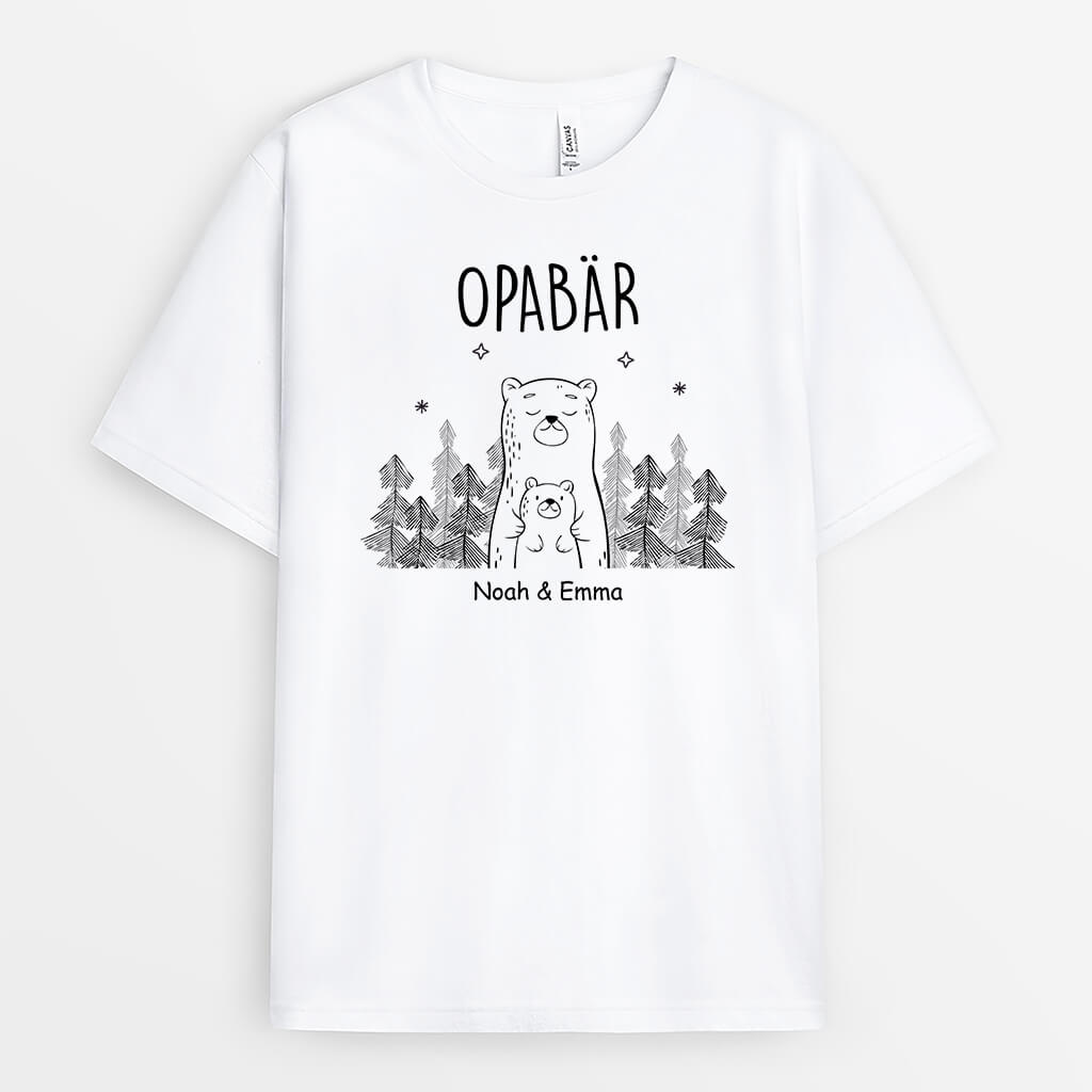 Papabär/Opabär - Personalisiertes Geschenk | T-Shirt für Männer