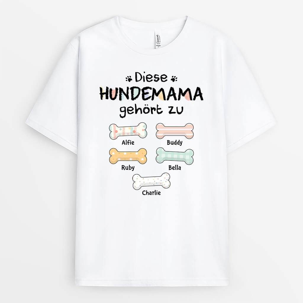 Diese Hundemama/Dieser Hundepapa Gehört Zu - Personalisiertes Geschenk | T-shirt für Hundeliebhaber