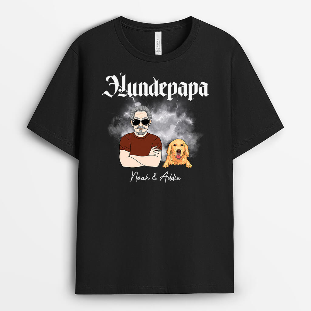 Hundepapa - Personalisiertes Geschenk | T-shirt für Hundeliebhaber