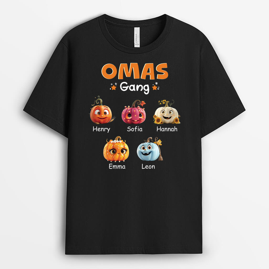 Mamas/Omas Bande Kürbisse - Personalisiertes Geschenk | T-Shirt für Frauen