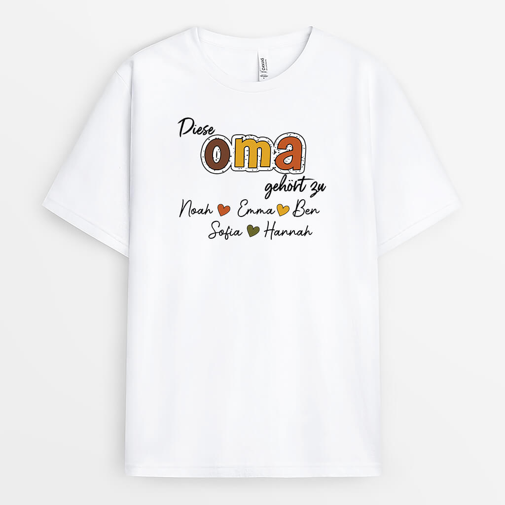 Diese Oma/Mama Gehört Zu - Personalisiertes Geschenk | T-shirt für Frauen