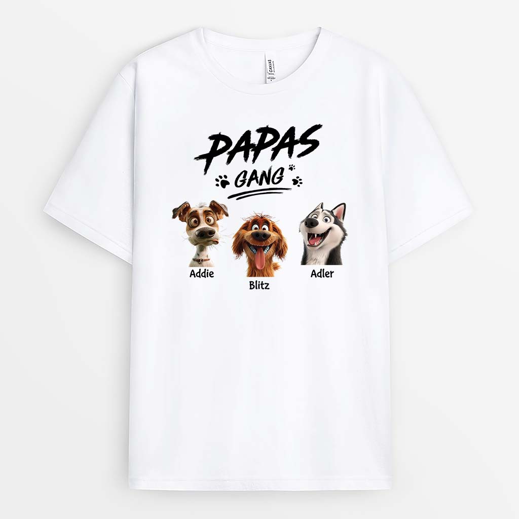 Papas Bande - Personalisiertes Geschenk | T-shirt für Hundeliebhaber