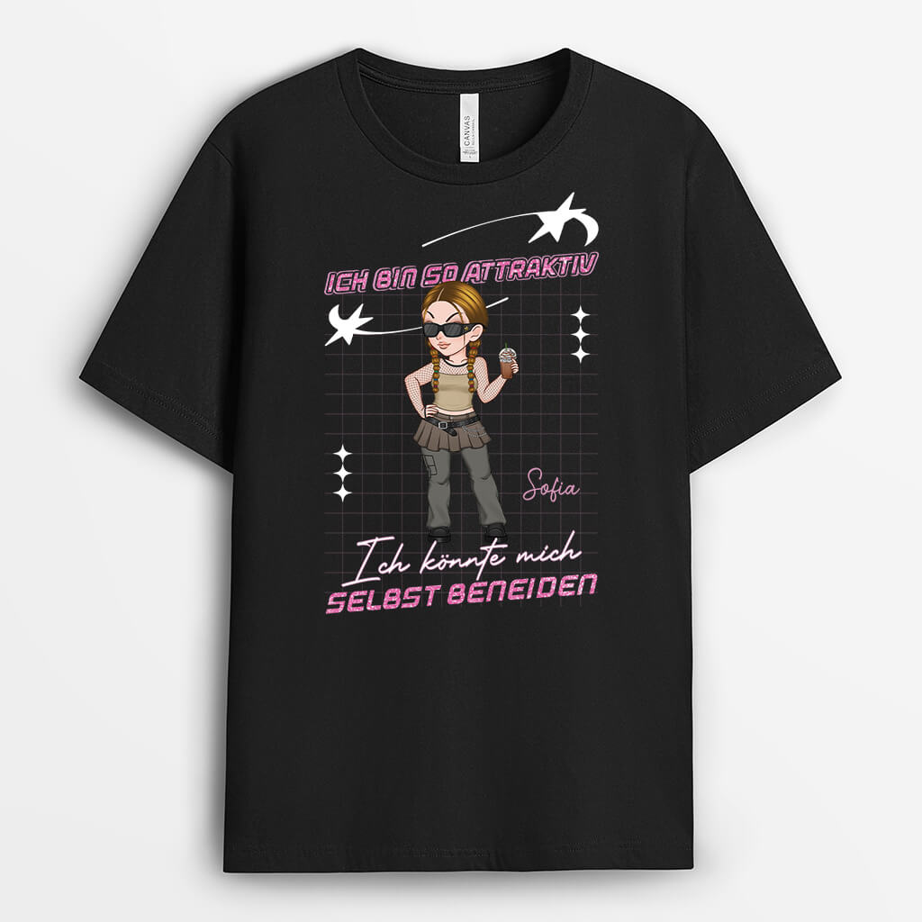 Ich Bin So Heiß Ich Könnte Mich Selbst Beneiden - Personalisiertes Geschenk | T-Shirt für Frauen