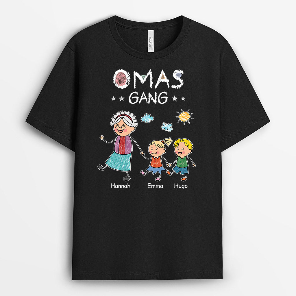 2793AGE3 opas papas bande  personalisiertes schwarzes t shirt fur manner