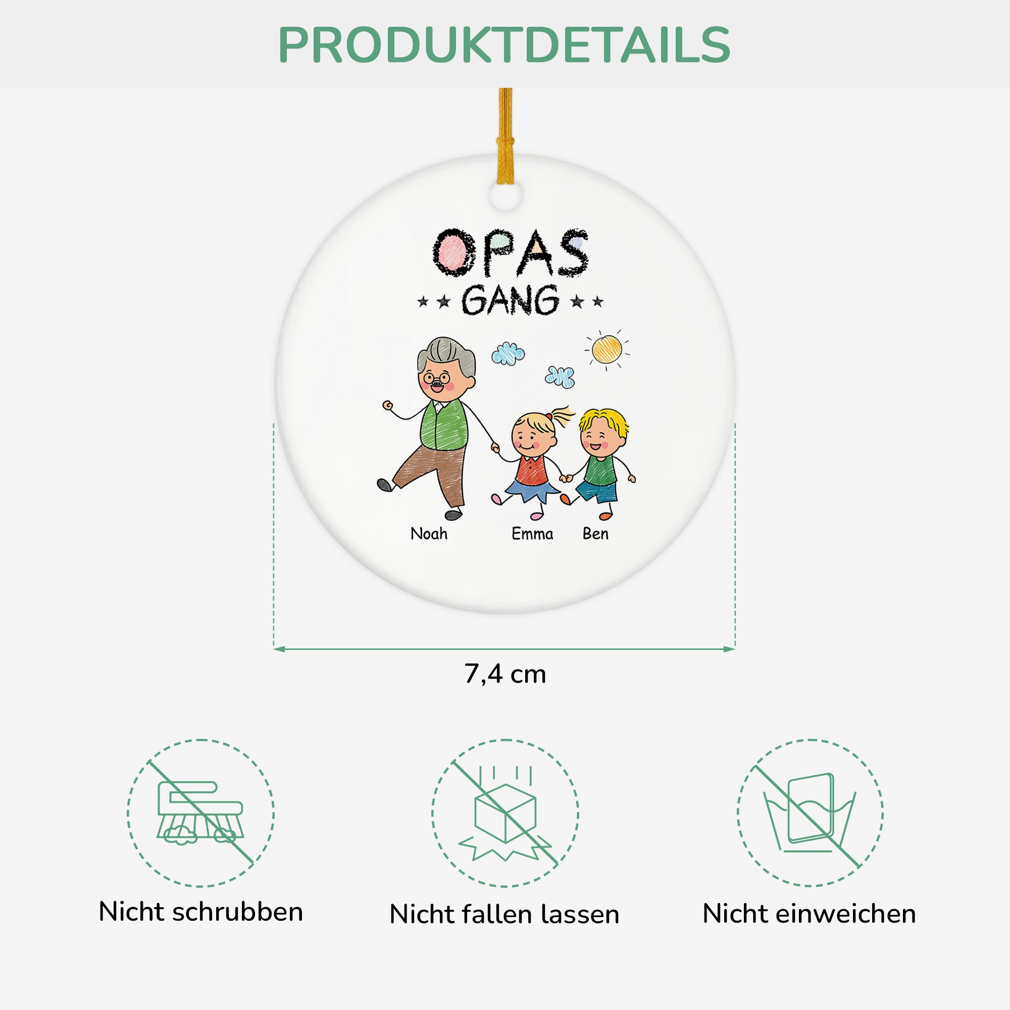 2793OGE3 opas gang buntstift personalisierte keramik ornamente opa 2793O3L8B