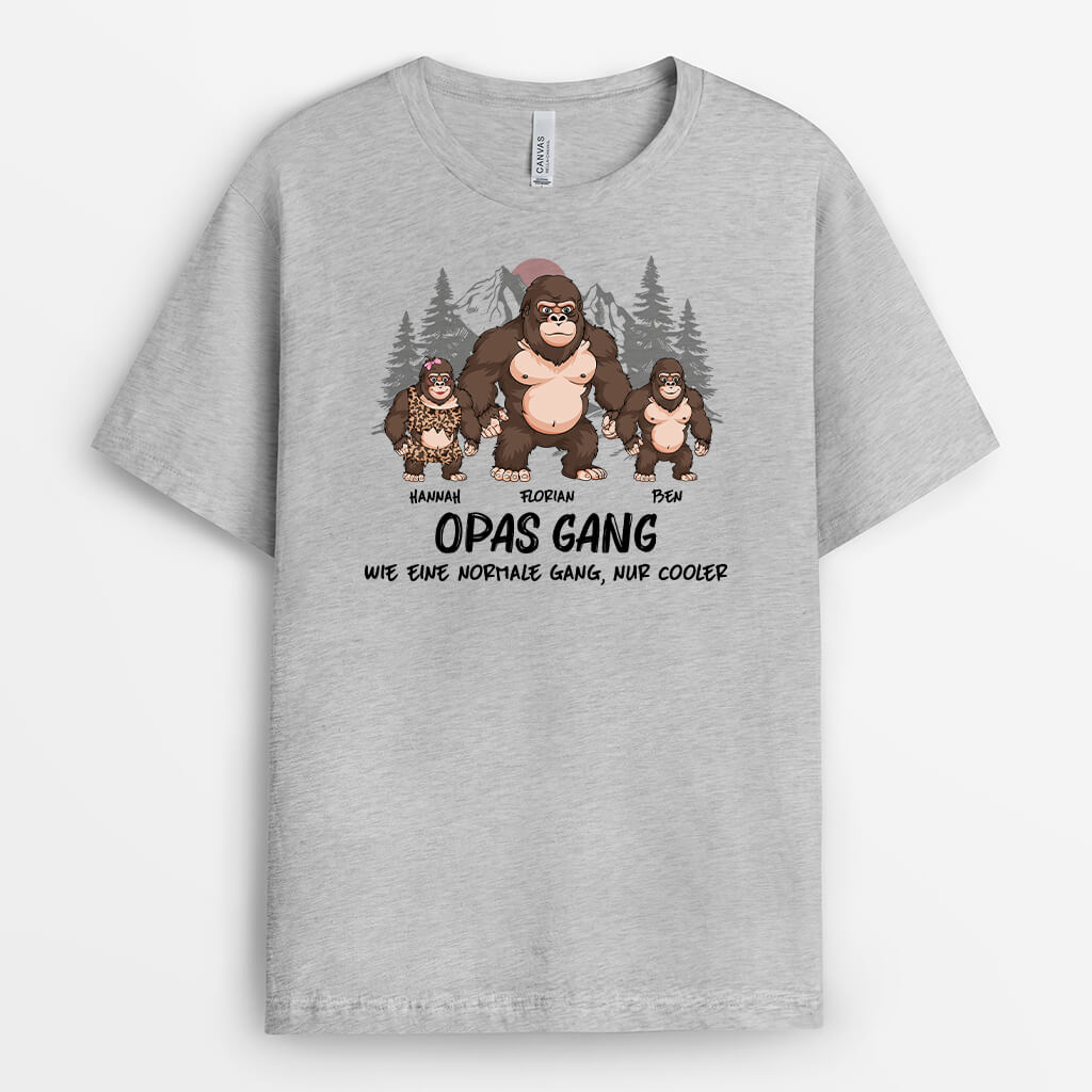 Opas Bande Wie Eine Normale Bande Nur Cooler - Personalisiertes Geschenk | T-Shirt für Opas