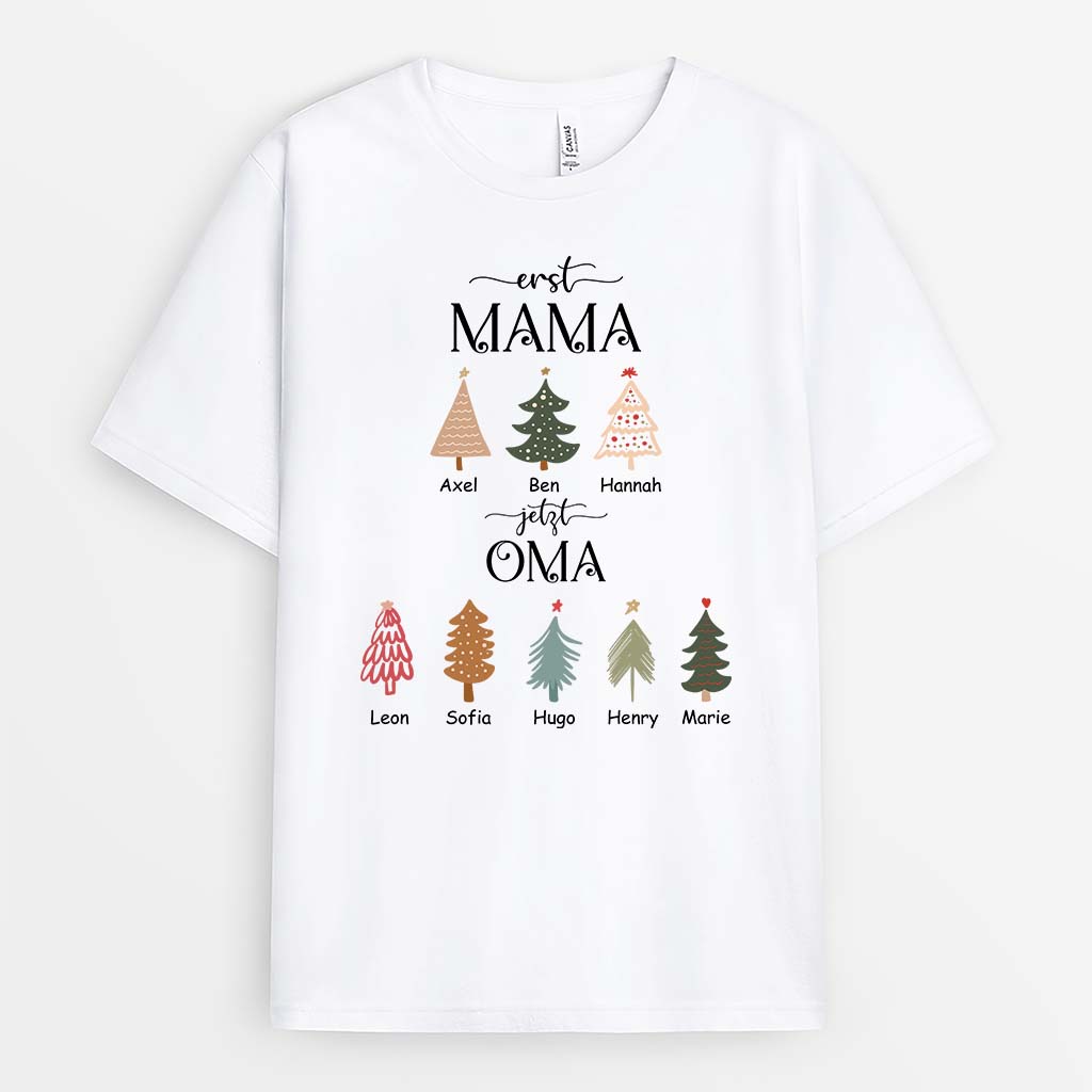 Früher Mama Jetzt Oma - Personalisiertes Geschenk | T-Shirt für Damen