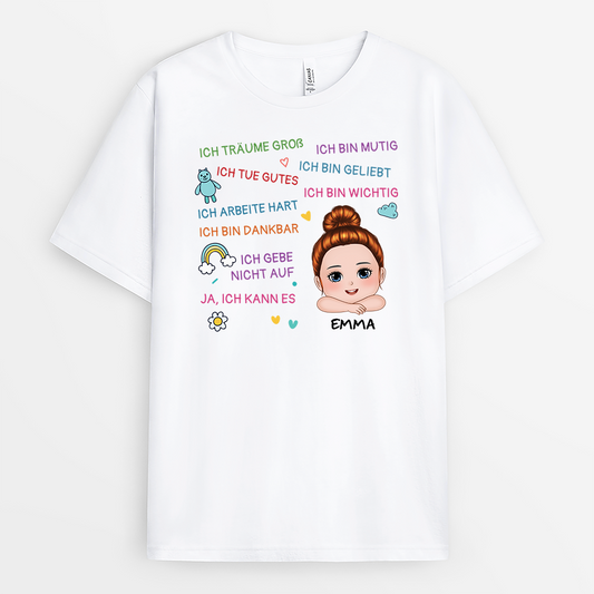 2819AGE1 traumen und charakter personalisiertes t shirt fur kinder 2819a