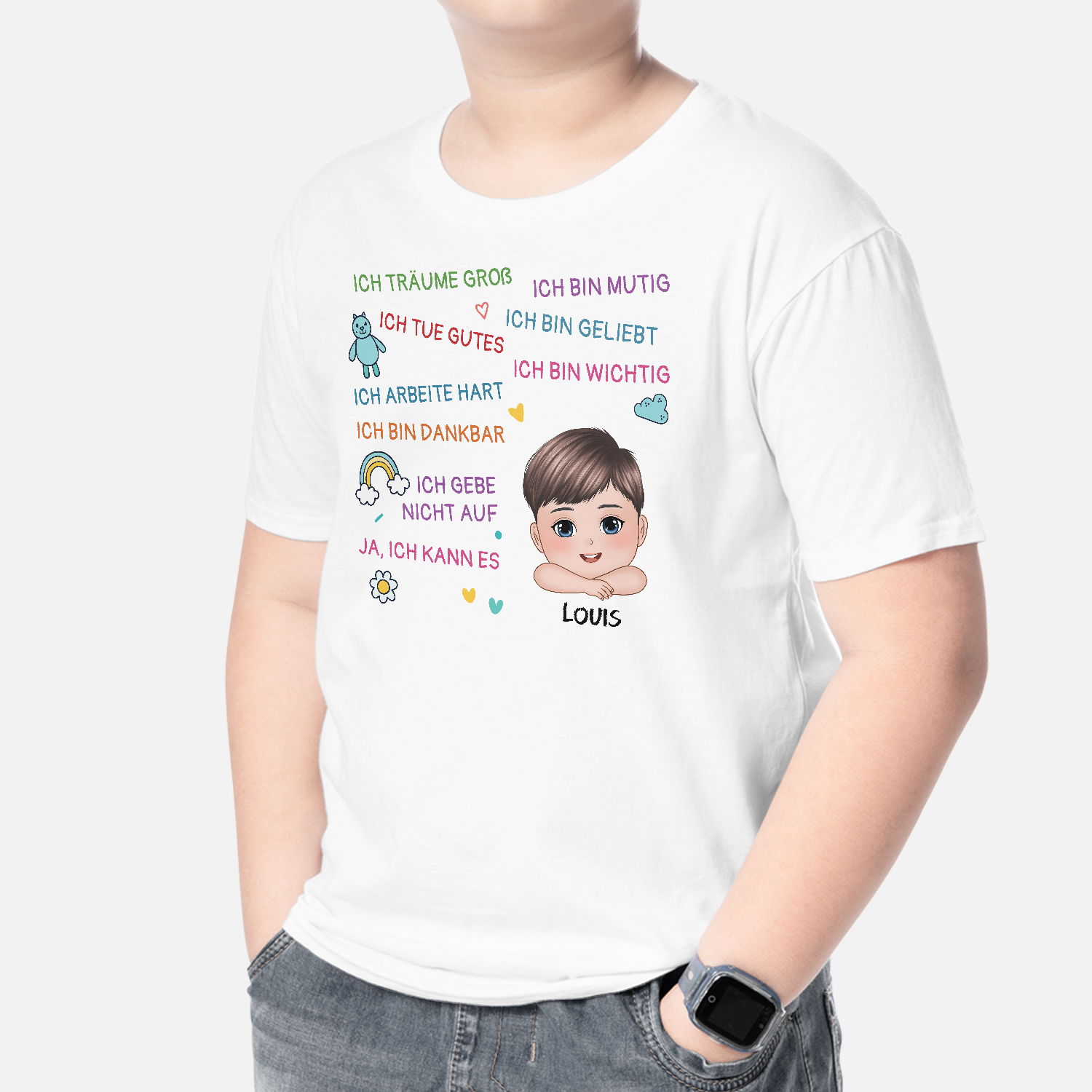 2819AGE2 traumen und charakter personalisiertes t shirt fur kinder 2819a
