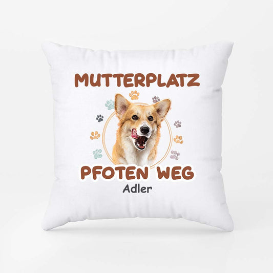 2833PGE1 mutterplatz pfoten weg  personalisiertes kissen fur hundeliebhaber